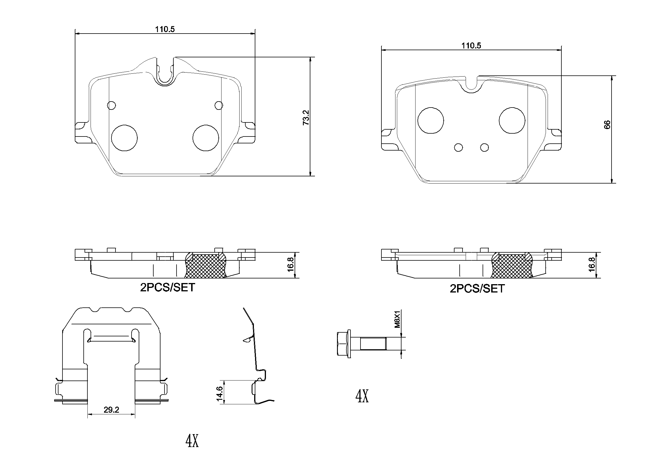 A.B.S. P 06 116 BREMBO Bremsbelagsatz, Scheibenbremse